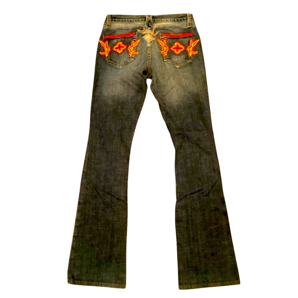People For Peace Floral Embroidered Western jeans